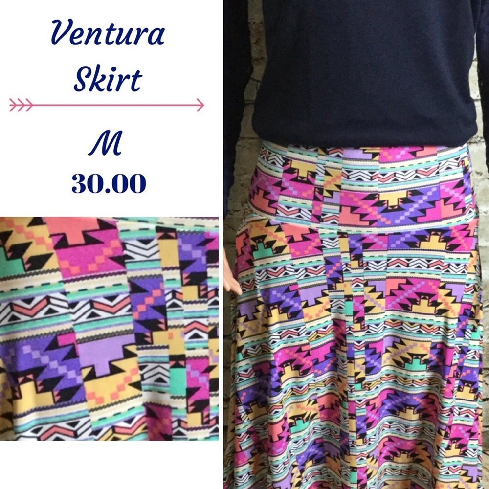 Honey & Lace Ventura skirt Aztec